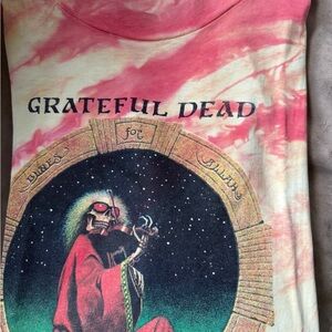 1988 Vintage Grateful Dead Tie-Dye T-Shirt mens large Blues for Allah